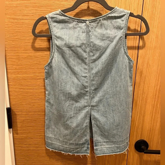 Rag & Bone - Denim Tank Top with Raw Hem XS NWT - Picture 2 of 3